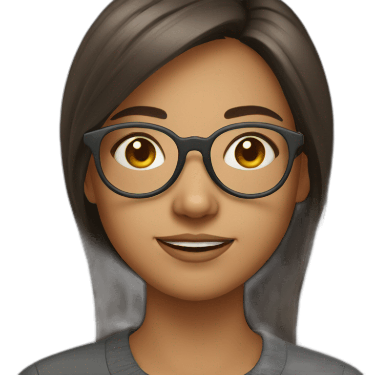 Girl with spectacles emoji