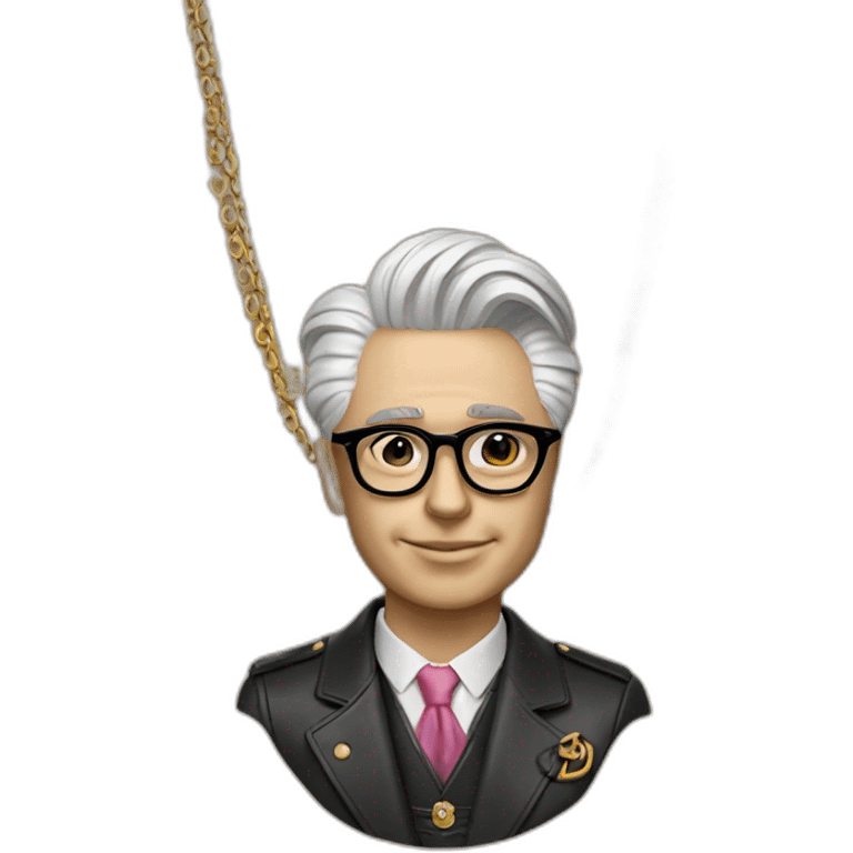 Viktor Frankl with Gucci necklace emoji