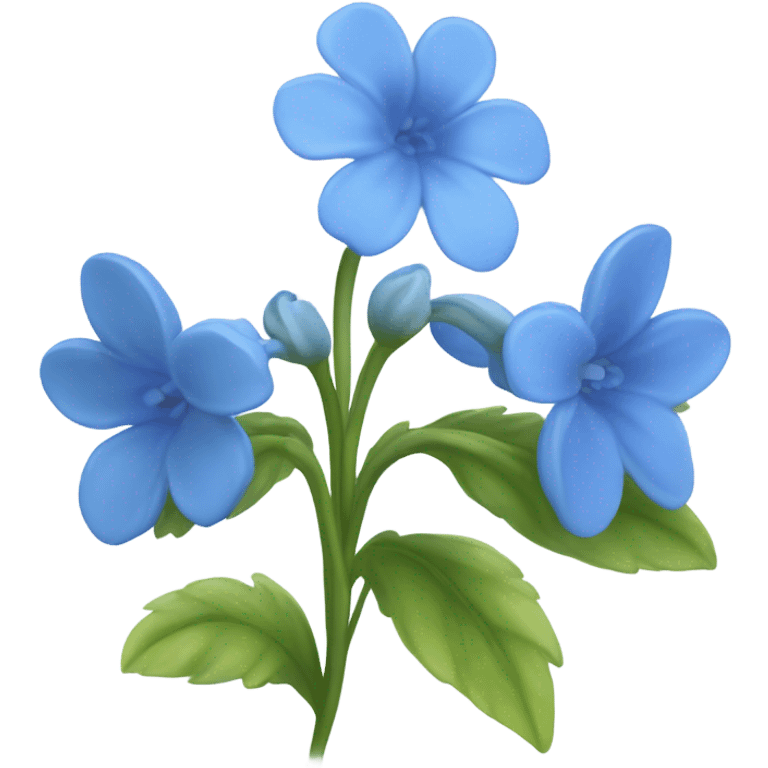 blue flower emoji