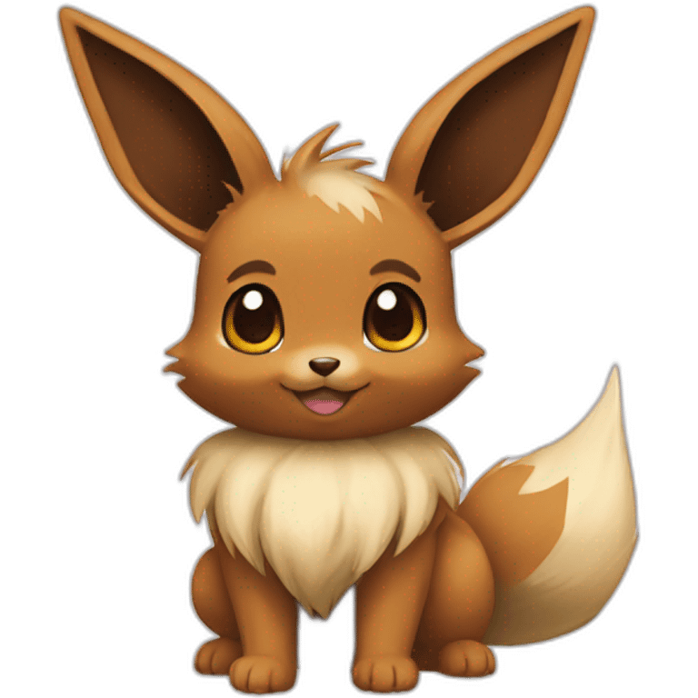 Pokémon Eevee with brown heart emoji