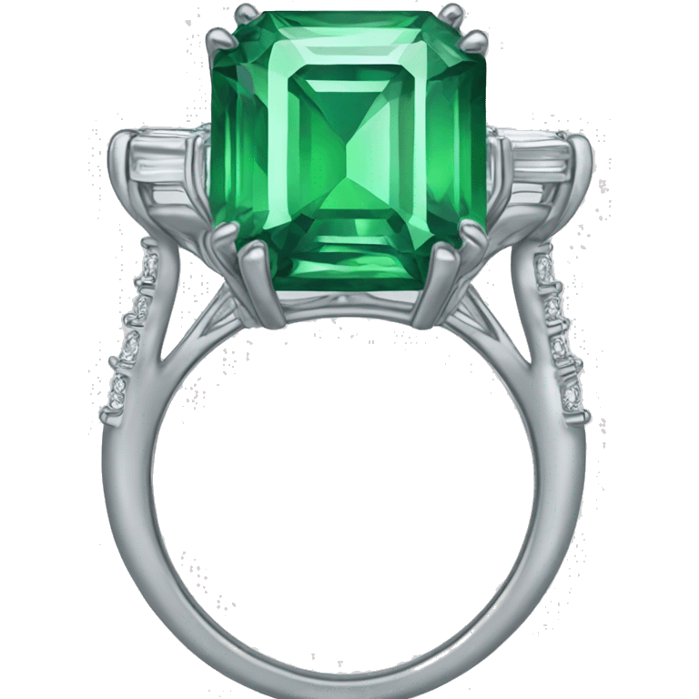 Emerald cut engagement ring  emoji