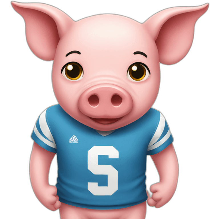 Pig with seville football t-shirt emoji