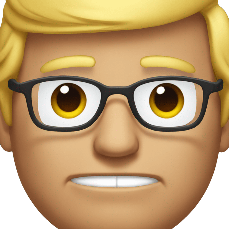 Trump with glasses emoji