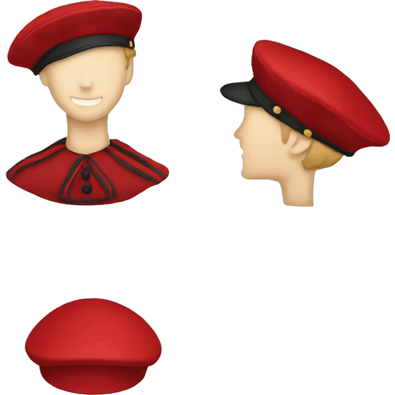 Velvet red sailor hat emoji