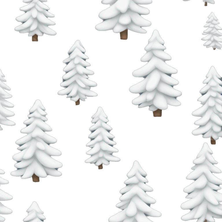  actual white fir christmas tree isolated.  emoji