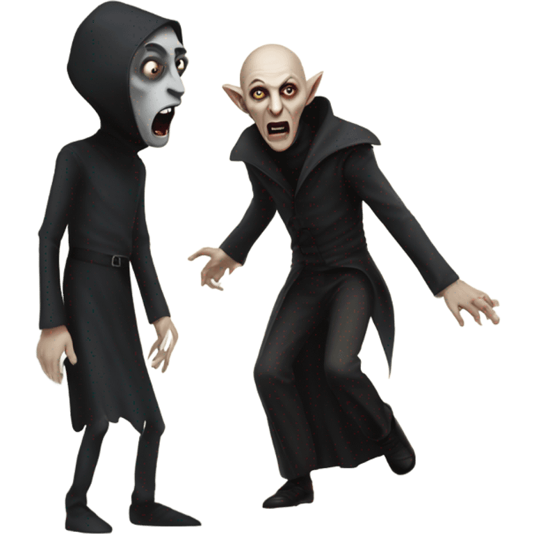 Guy sneaking up behind nosferatu and scaring him emoji