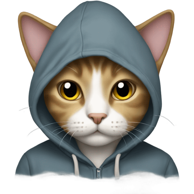 Cat wearing a Hoddie  emoji