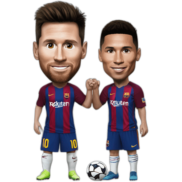 Messi with ronaldo emoji