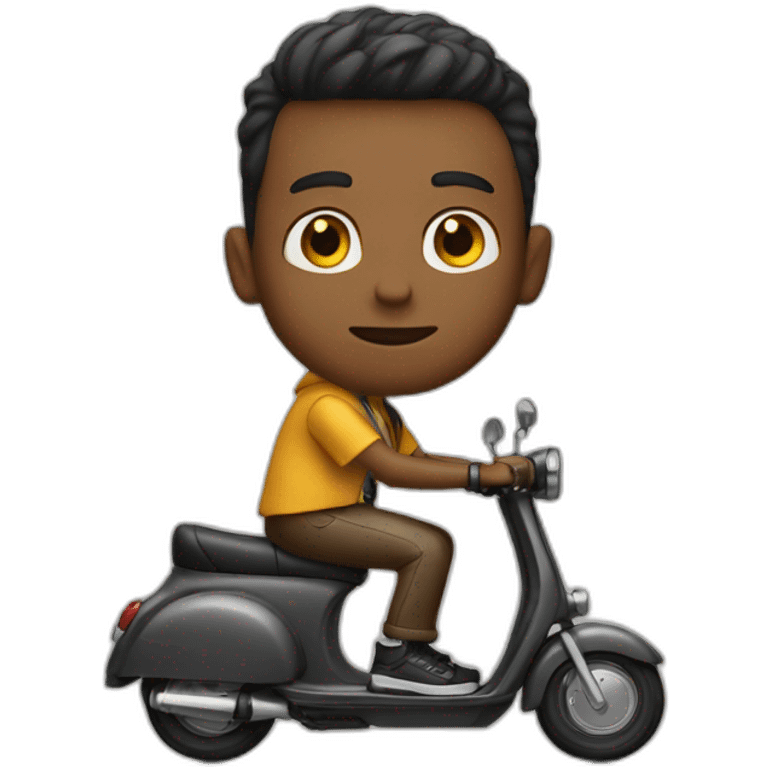 Bad Boy on a scooter emoji