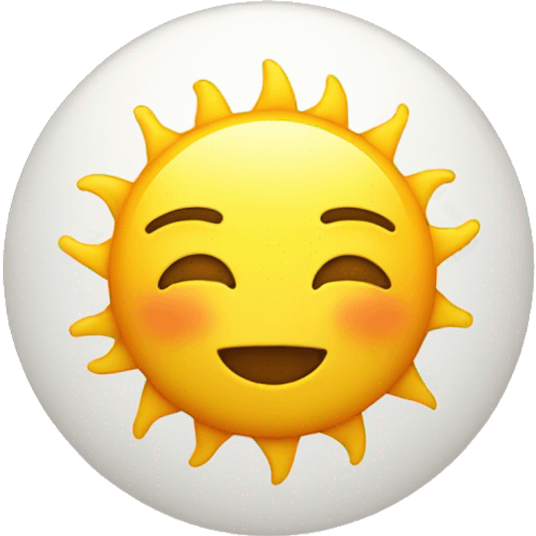 Cute Prominent sun without face emoji