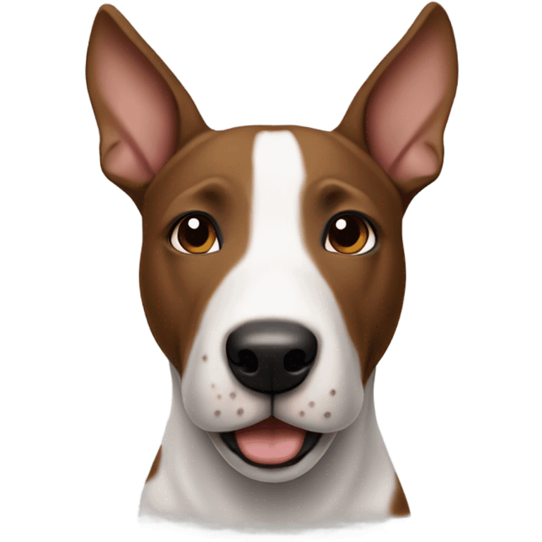 Bull terrier black head and brown emoji