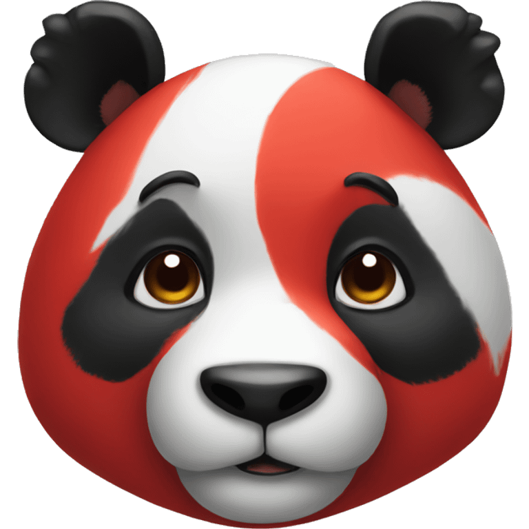 Un panda rouge  emoji