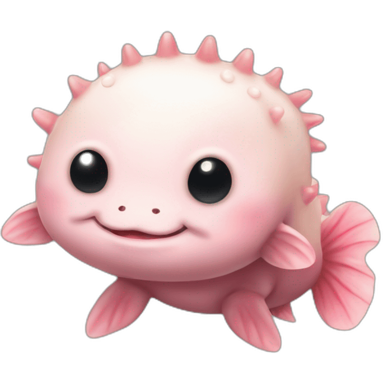 Cute little Chubby Axolotl  emoji