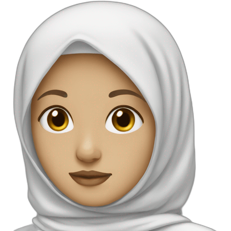 white hijab emoji