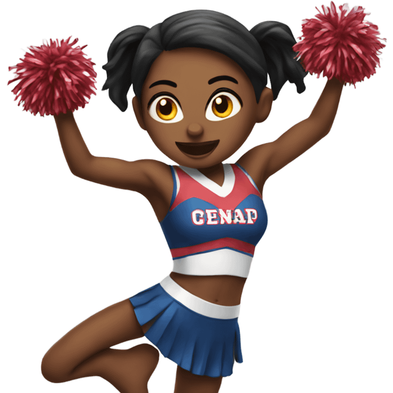 Cheerleader in a stunt  emoji