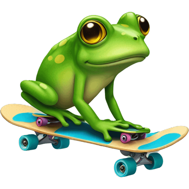 frog on a skateboard emoji