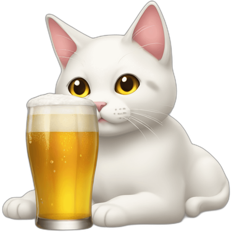 neko drinks beer emoji