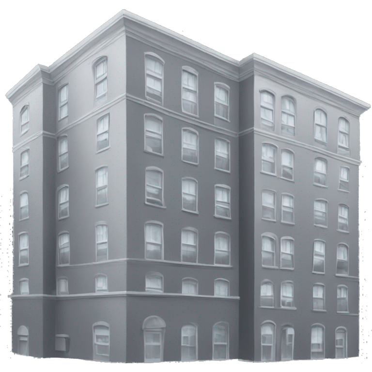 four-story buildings gray color emoji