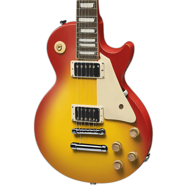 Gibson les paul jaune et rouge emoji