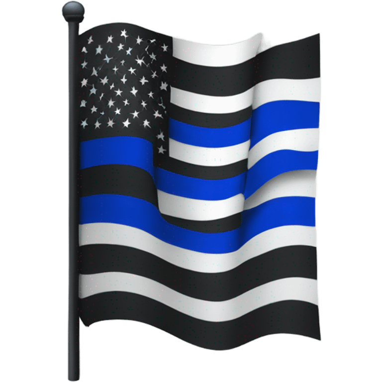 Police blue line flag emoji