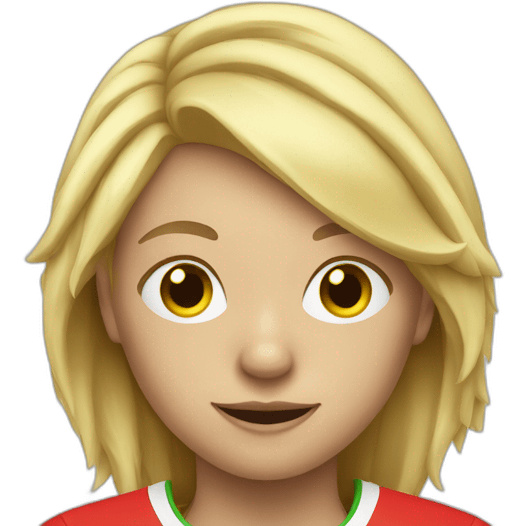 Blonde soccer player emoji