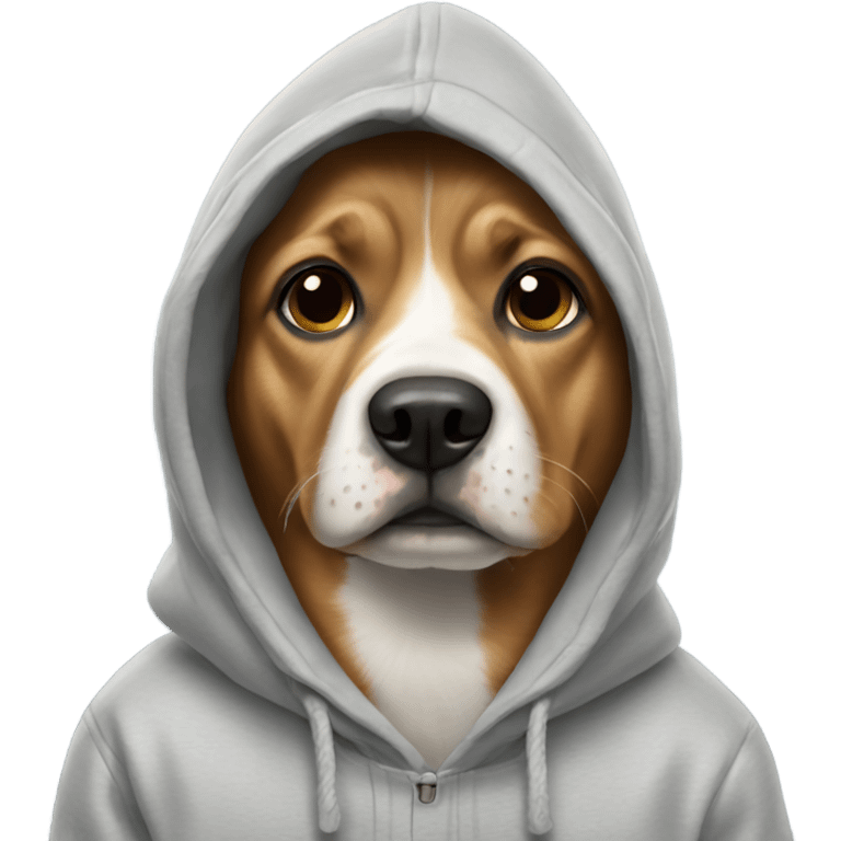 Dog wearing a hoodie emoji