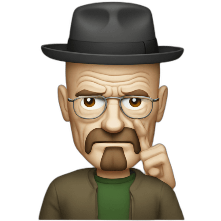 walter white with finger against head emoji