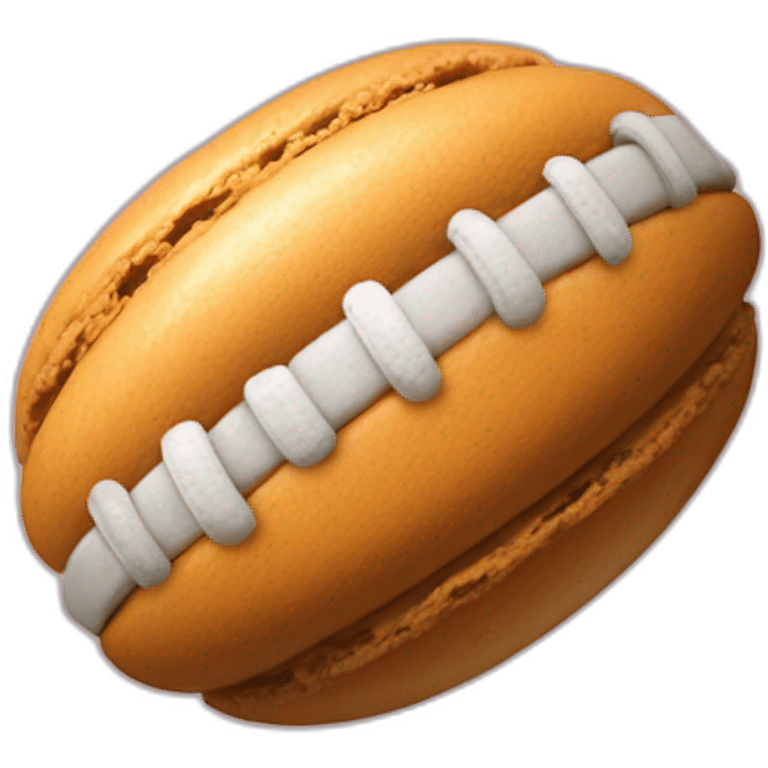 macaron joue au football emoji