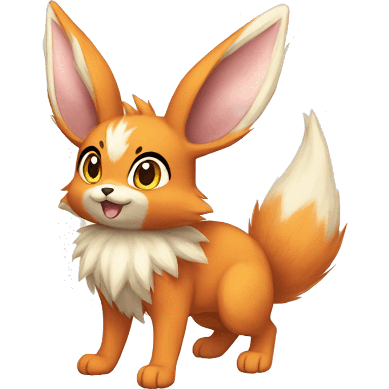 Eeveelution-Bunny-Fox-Pokémon-fusion full body emoji