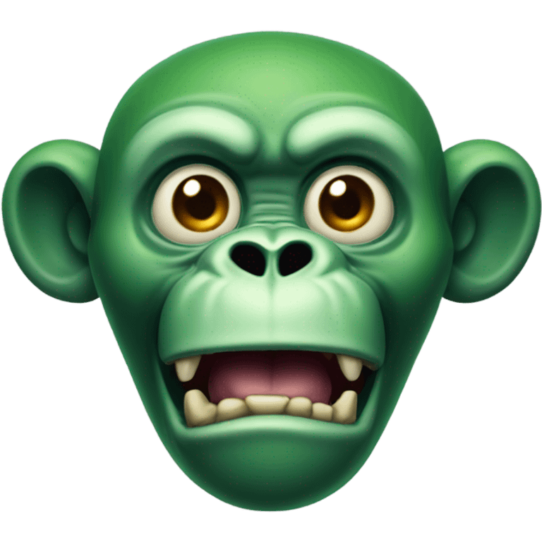 Green skull monkey emoji