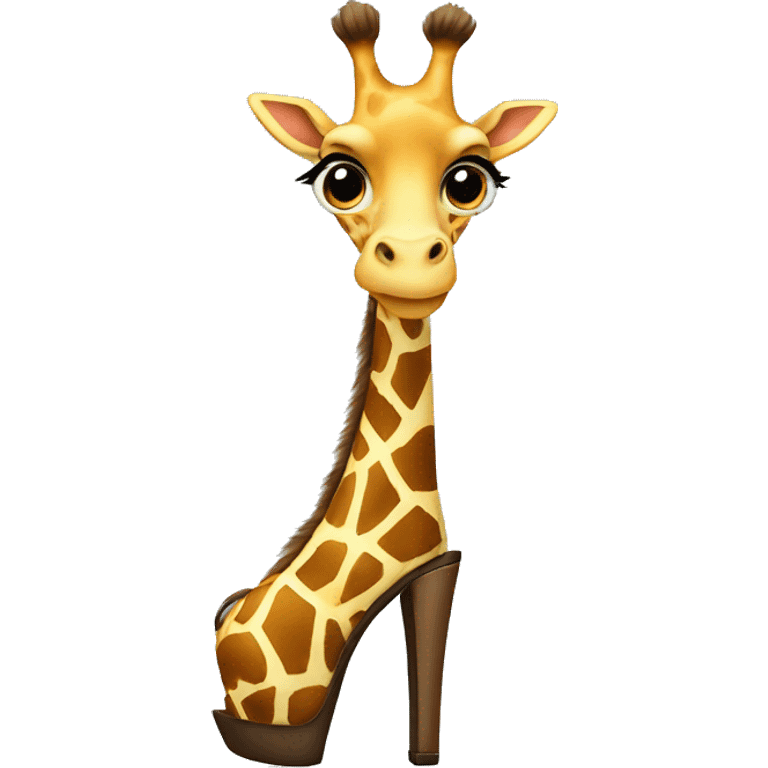 Giraffe in high heels emoji