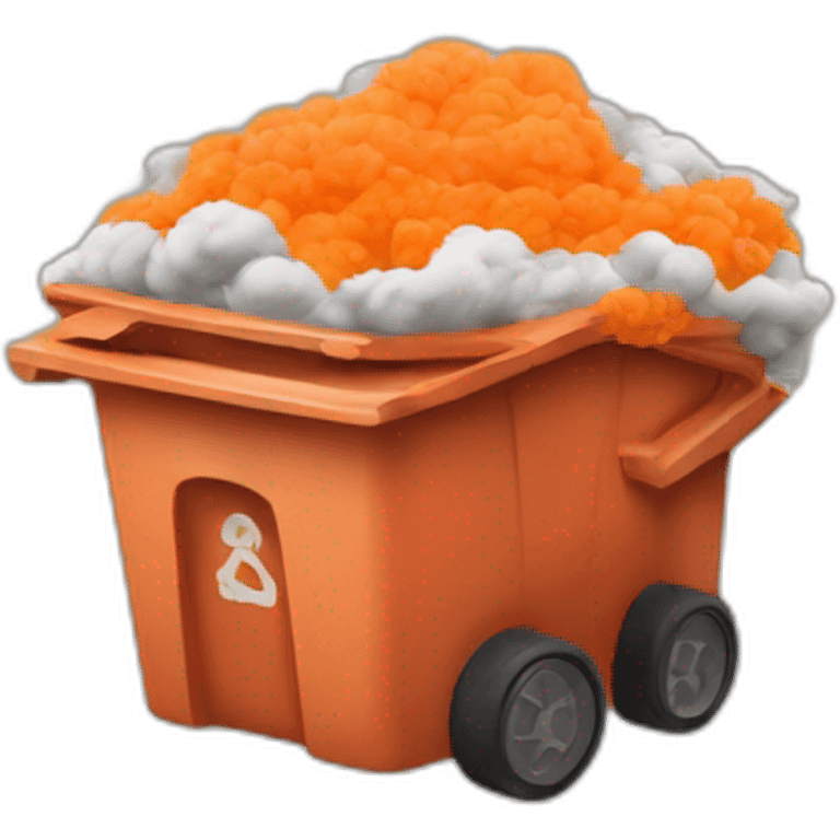 throw in trash orange cloud emoji