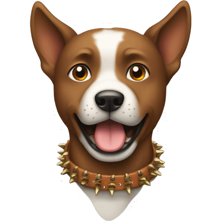 dog brown spiked collar emoji