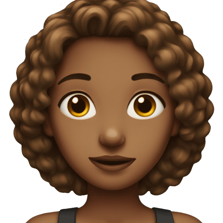 brown haired girl portrait emoji