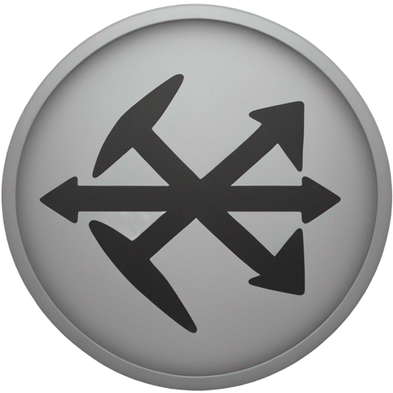 Create a circular arrow icon similar to the 🔄 emoji, but in black and white colors. The design should have a clean, minimalistic style with smooth lines. The arrows should form a continuous loop, and the background should be plain white emoji