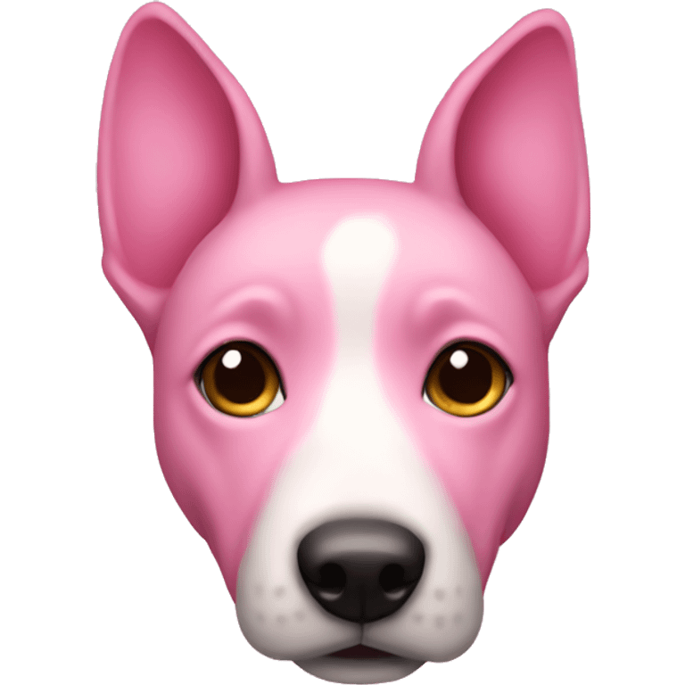 Pink dog emoji