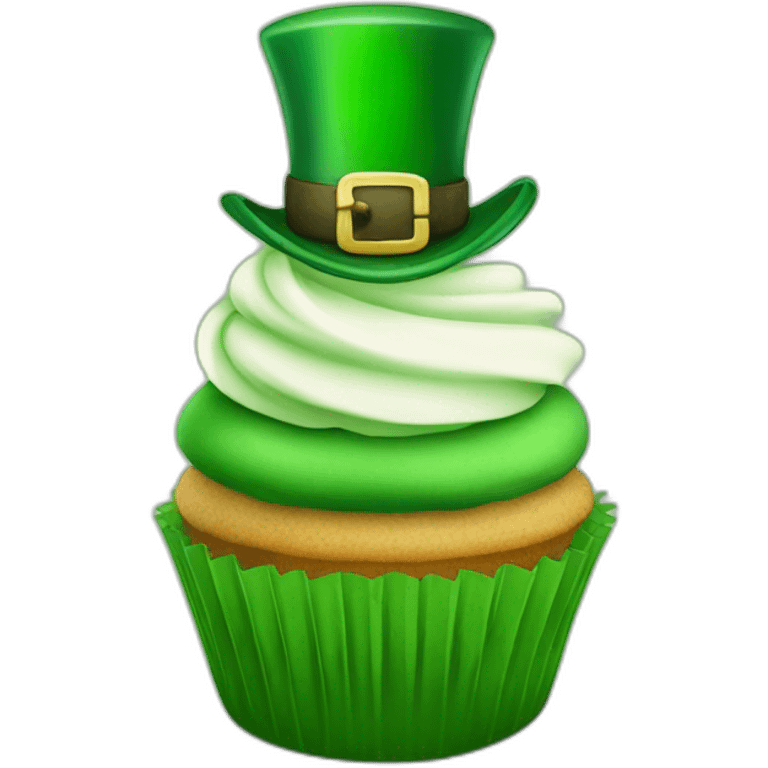 Happy st Patrick’s day cupcake emoji