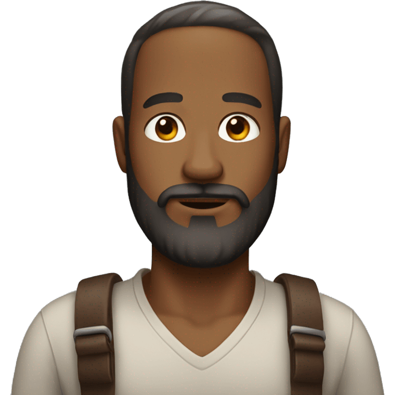 Bold guy with a brown and white beard emoji