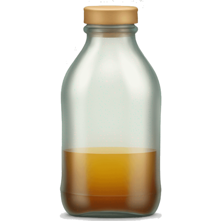 glass bottle with light colored tea emoji