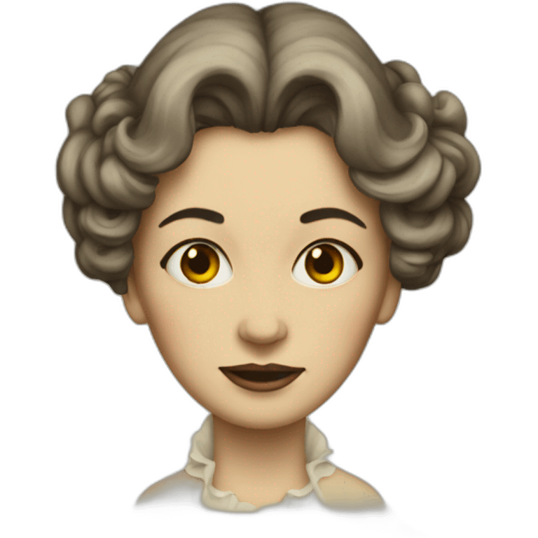 Victorian Lady Burned emoji