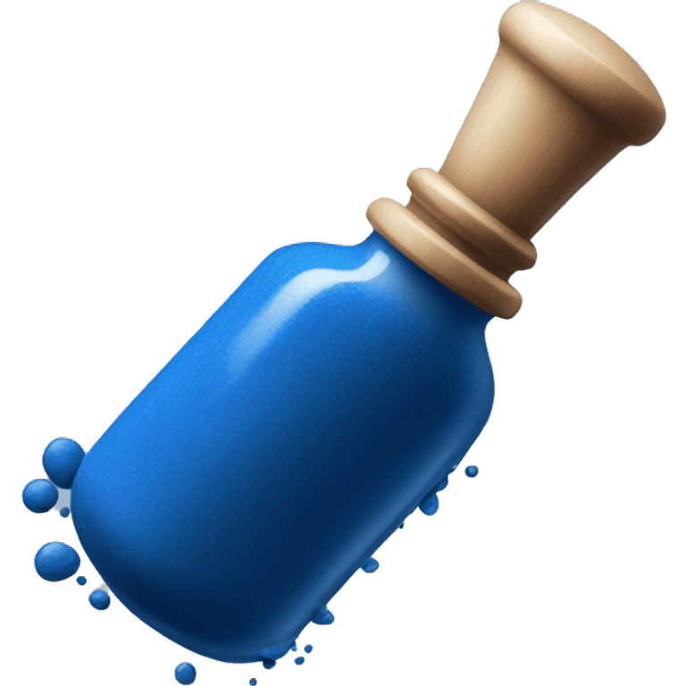 a vial of blue powder pigment emoji