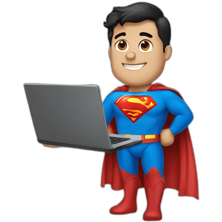 superman with laptop emoji