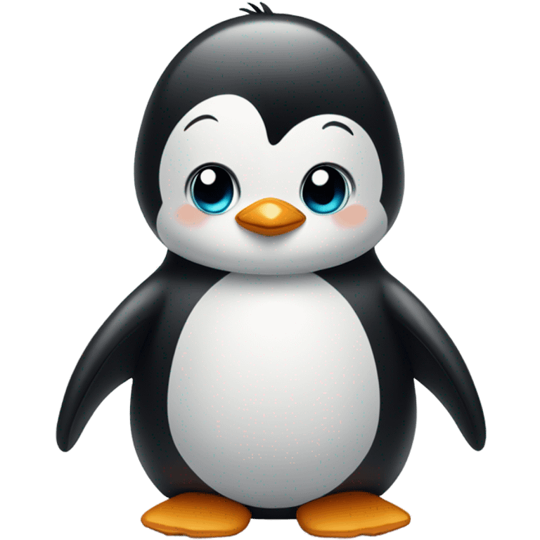 Angry cute penguin emoji