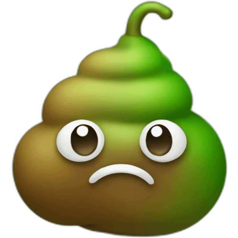 poop emoji but green and squeezed emoji