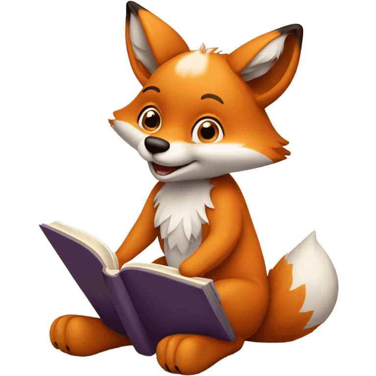 smiling fox studying  emoji