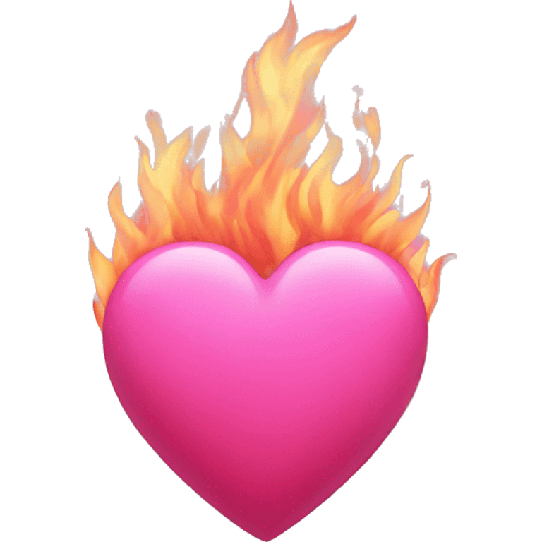 pink heart fire emoji