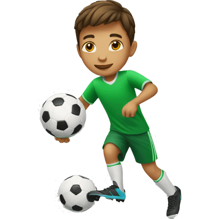 boy balancing a soccer ball emoji