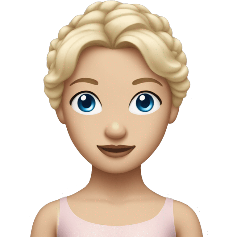 ballerina with blond hair and blue eyes emoji