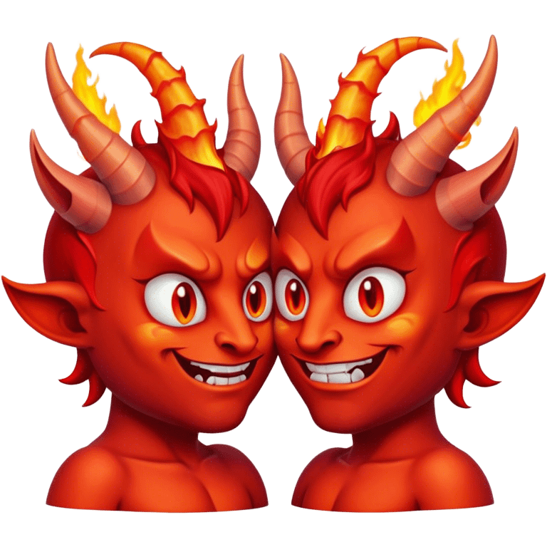 Devils love each other  emoji