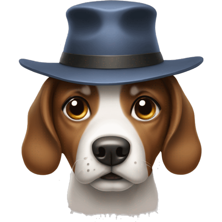 A dog with a hat  emoji